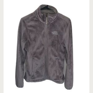 Fur the north face EUC gray size small petite